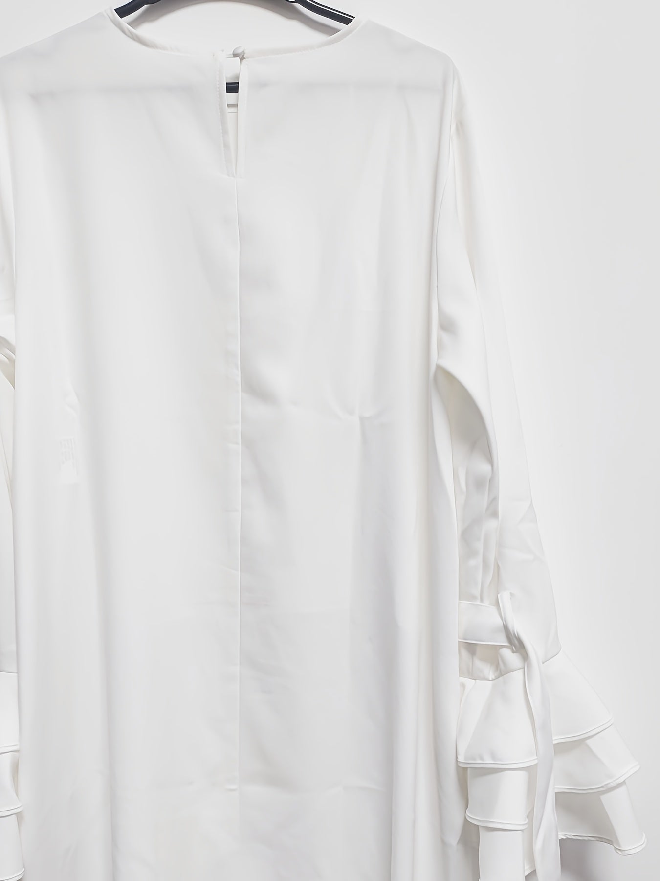 Despina White Long Sleeve Top