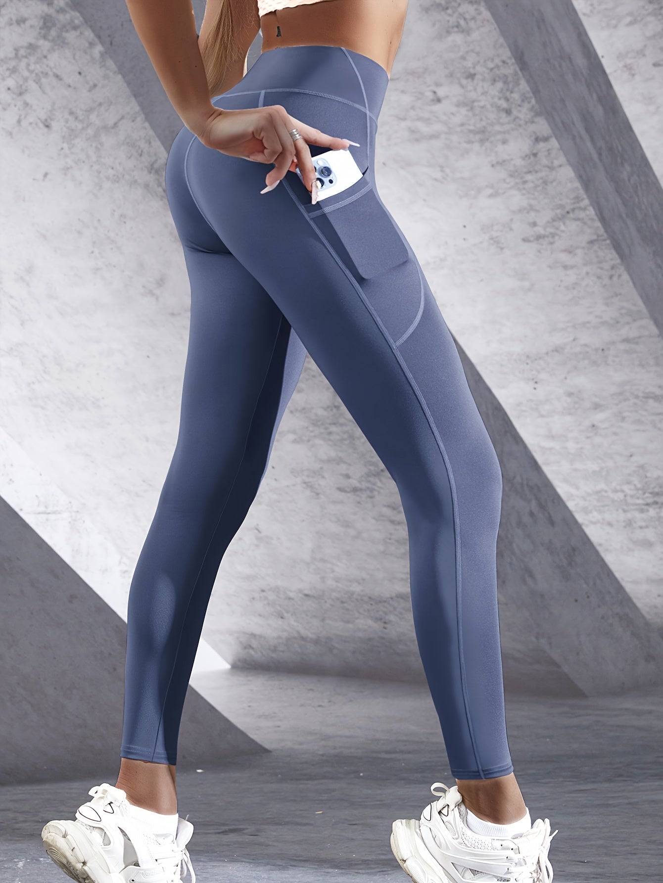 Elena High-Waist Knitted Yoga Pants with Pockets