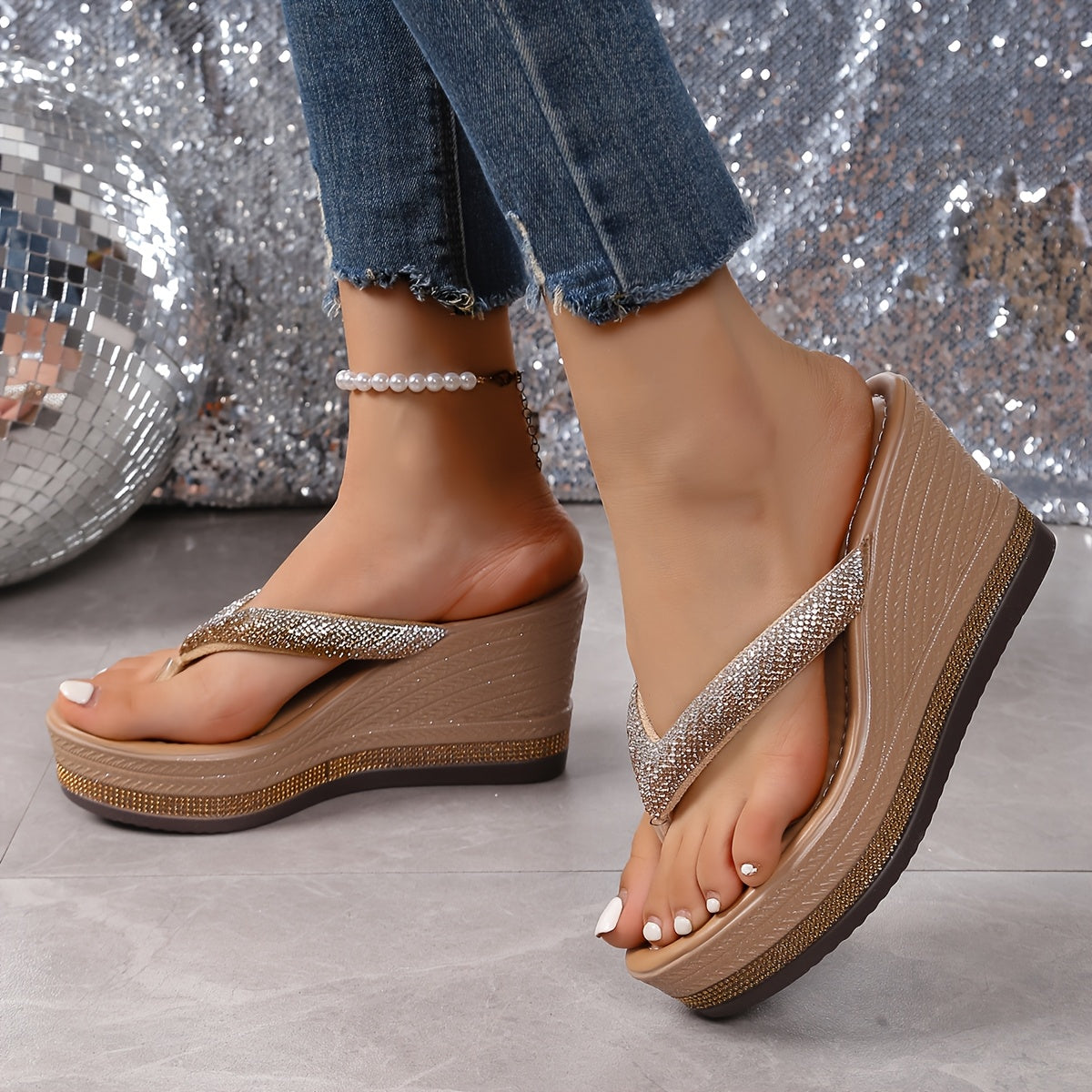 Wesam2 Rhinestone Sandals