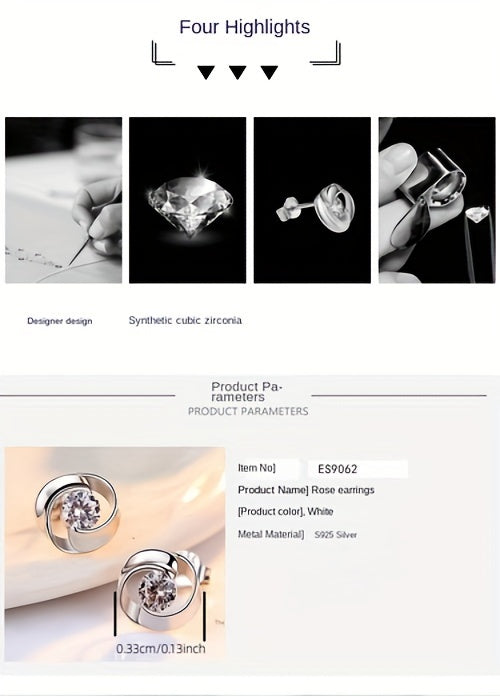 Alice Round Shaped Stud Earrings