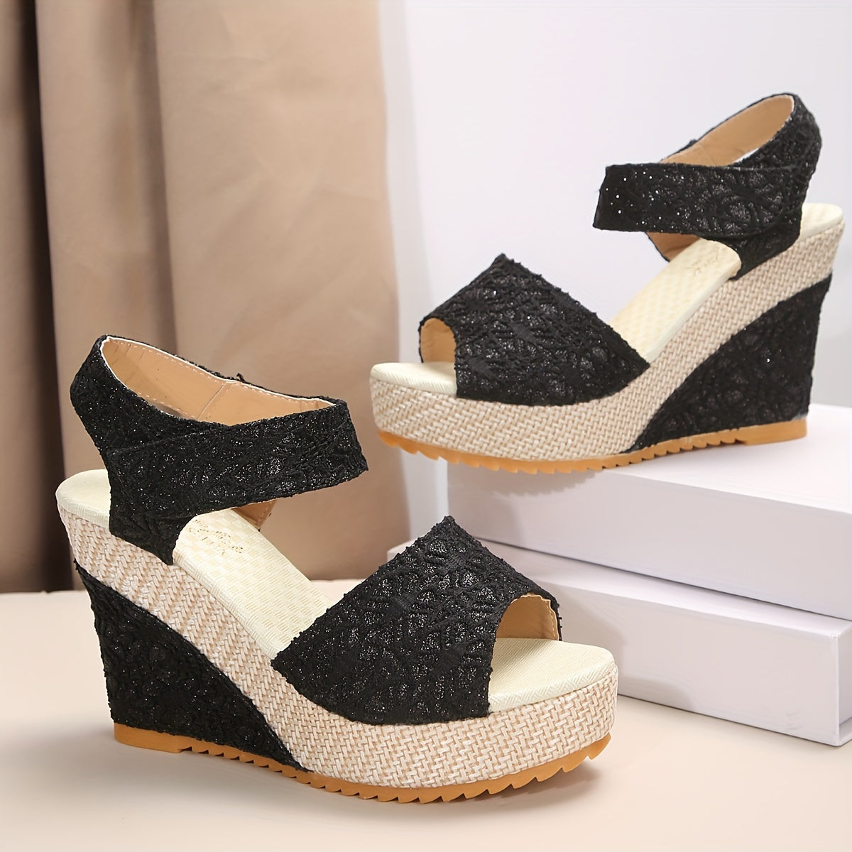 Nova Platform Wedge Sandals