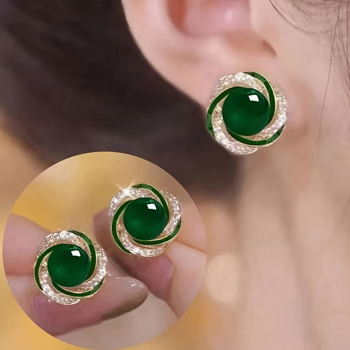 Ruby New trendy ear studs