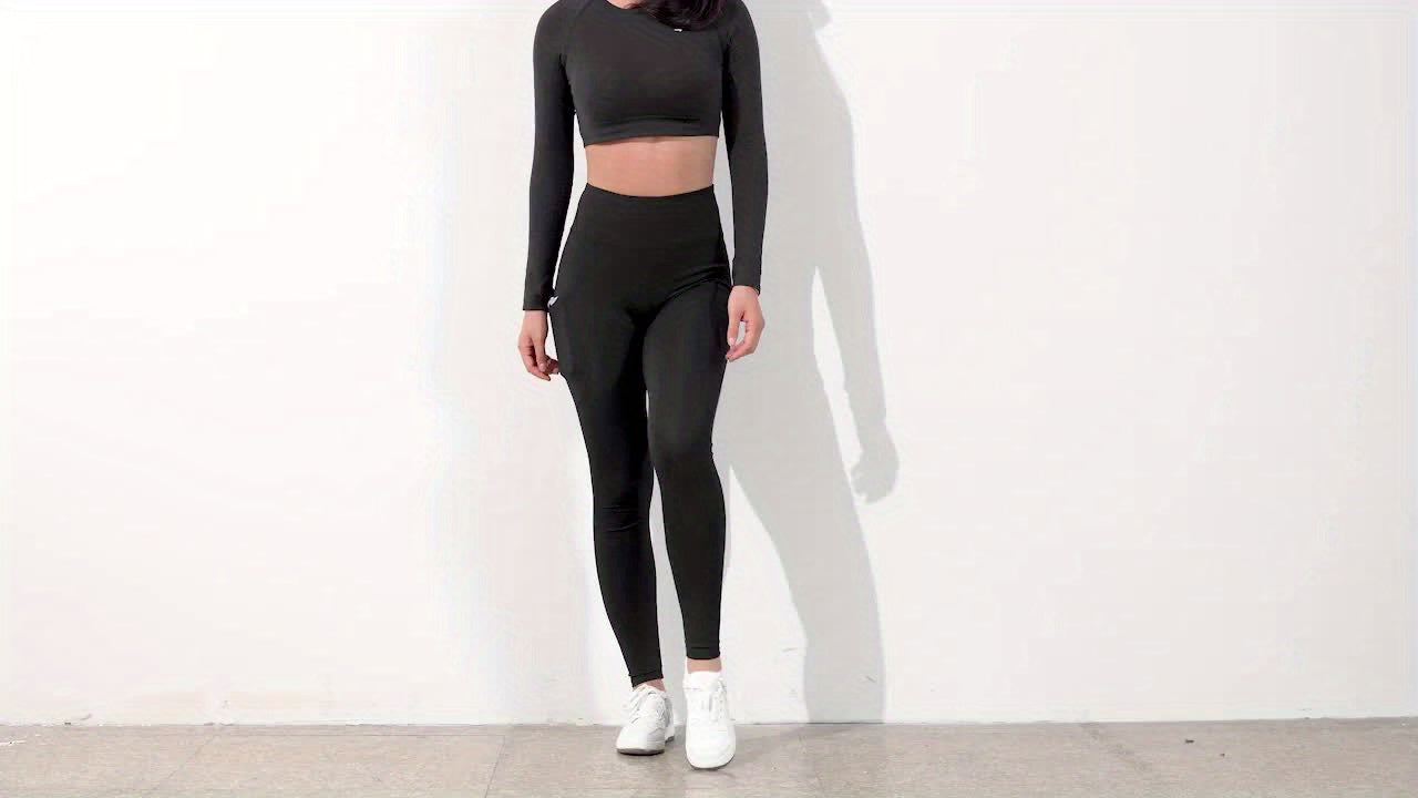 Elena High-Waist Knitted Yoga Pants with Pockets