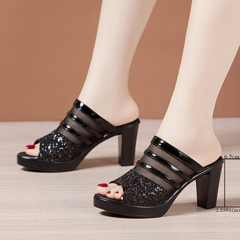 Olfat5 Glitter Sequins Sandals