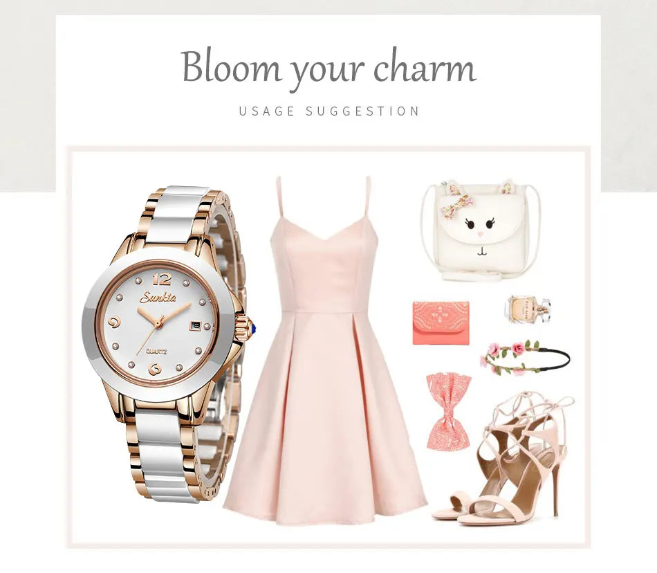 Lige Rose Gold Bracelet Watches
