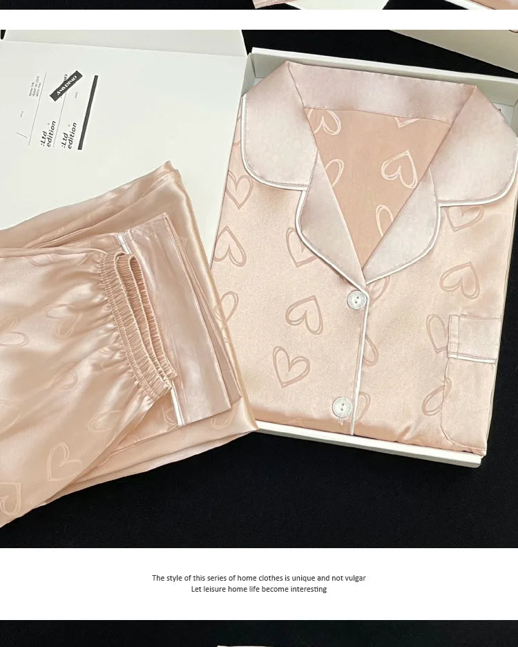 Queen Satin Silk Pajamas