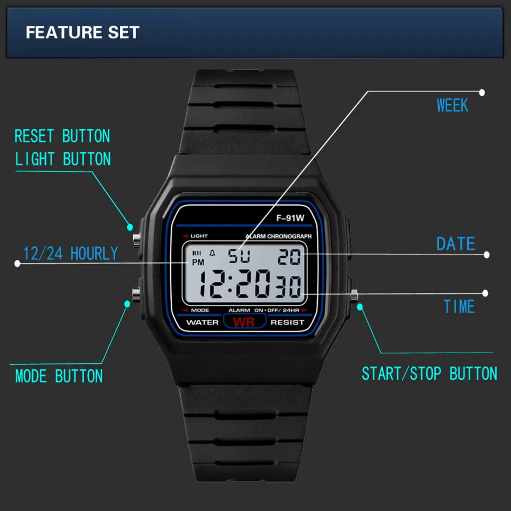 Practical Digital Wristwatch