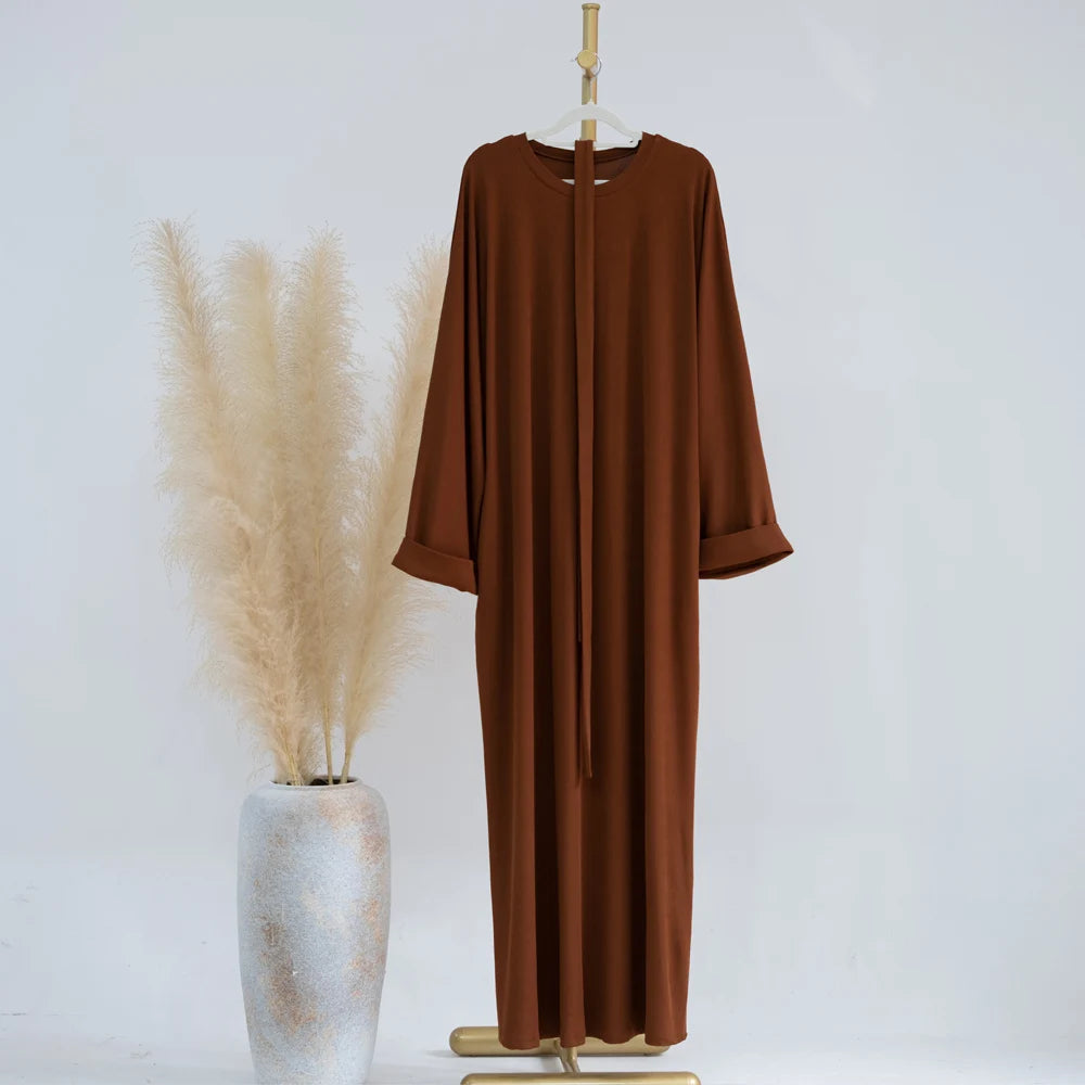 Nouf Rib Knit Abaya