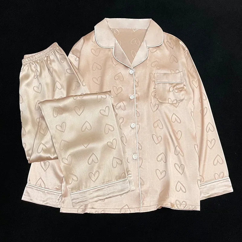 Queen Satin Silk Pajamas