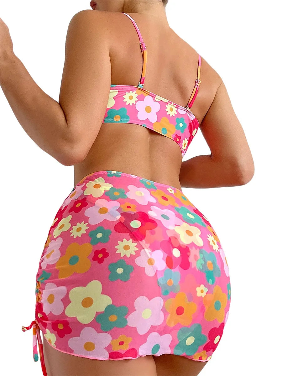 Rosy 3pcs Swimsuit Set