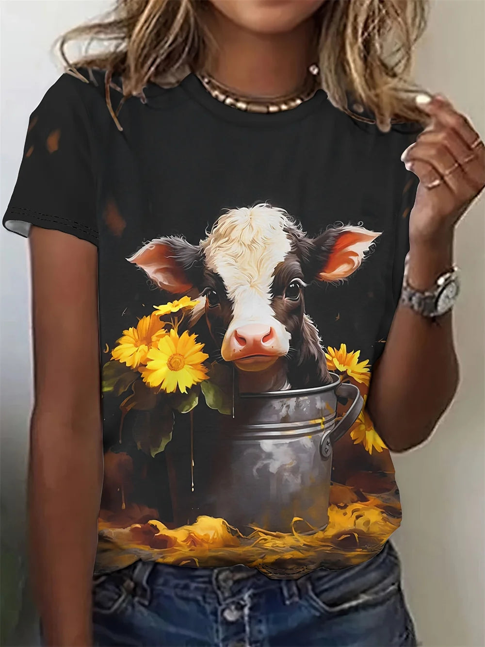 Cute Cat Dog Women's T-Shirts