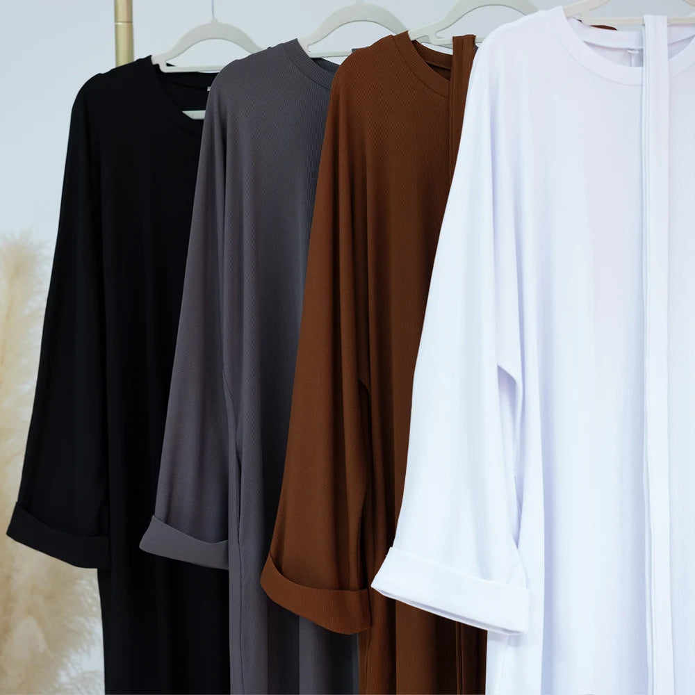 Nouf Rib Knit Abaya