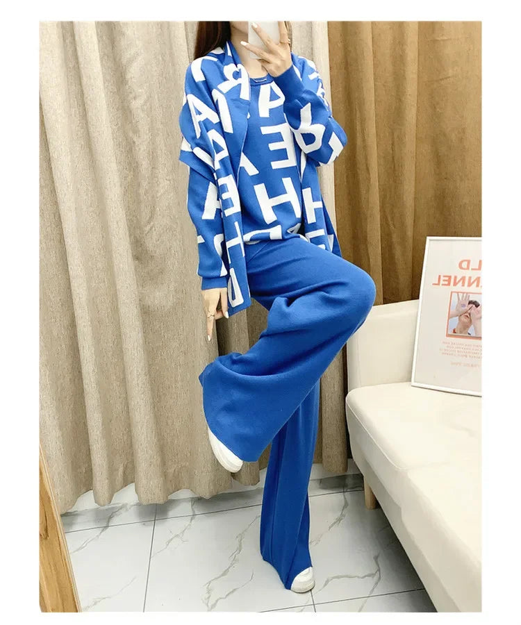 Seham Knitting 3Piece Set