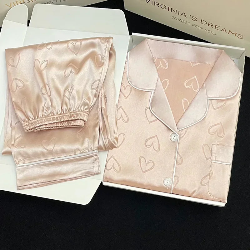 Queen Satin Silk Pajamas