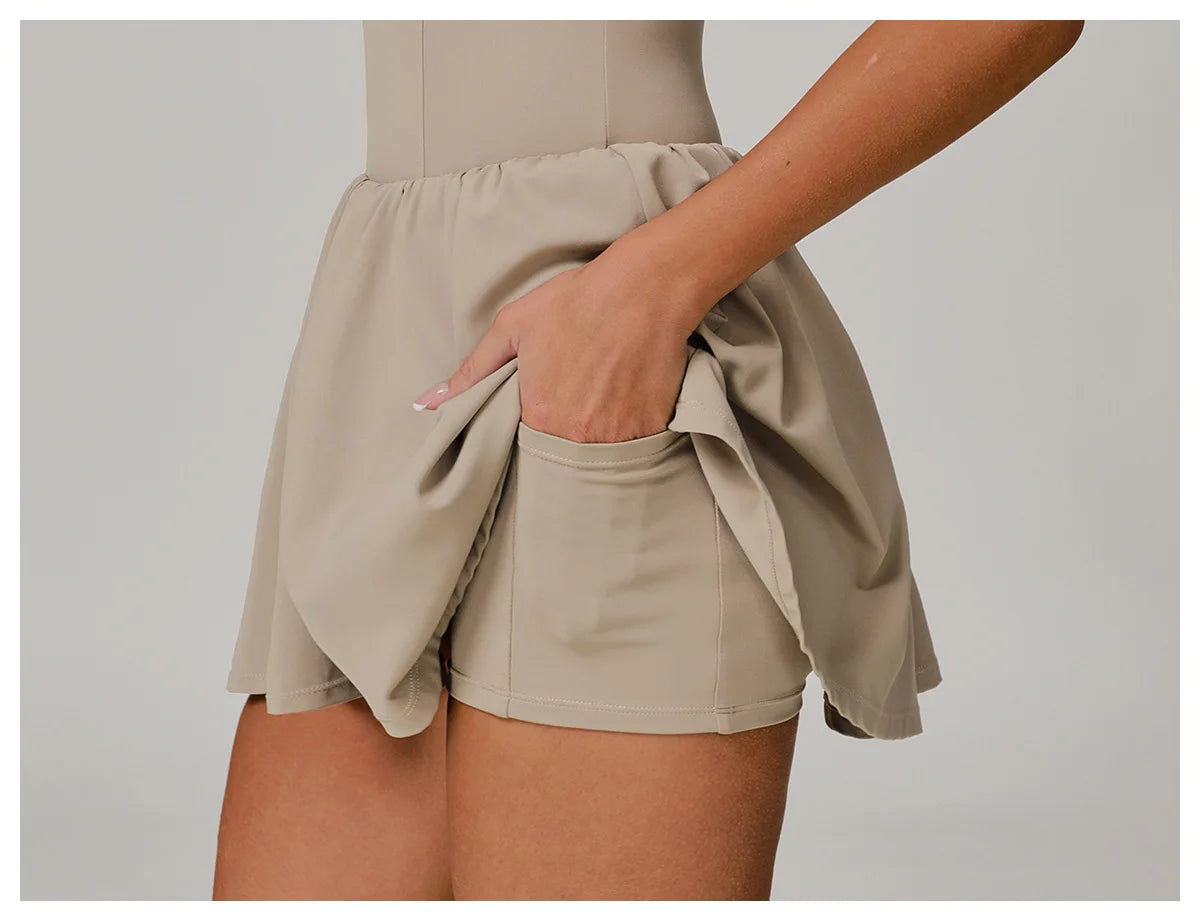 Fake Two-piece Sports Dress