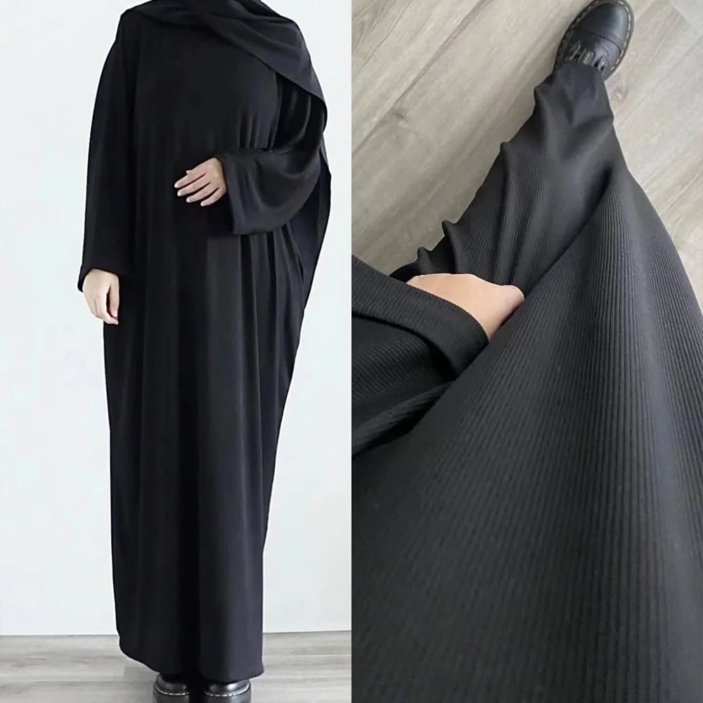 Nouf Rib Knit Abaya