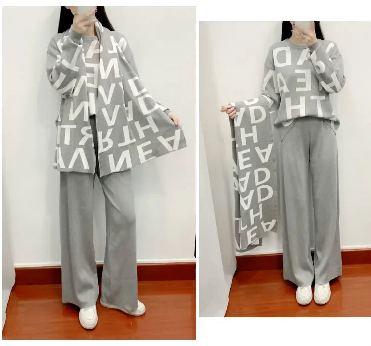 Seham Knitting 3Piece Set