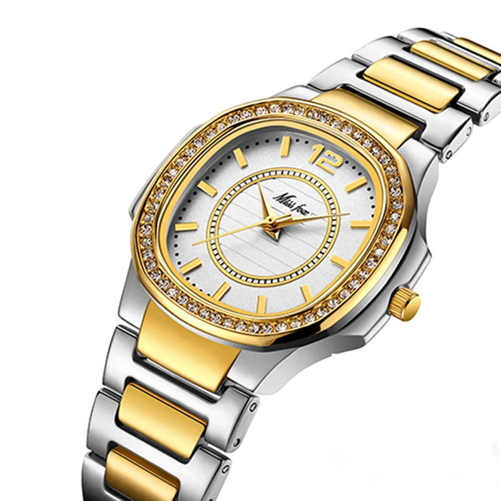 Jehan2 Diamond Quartz Gold Wrist Watch
