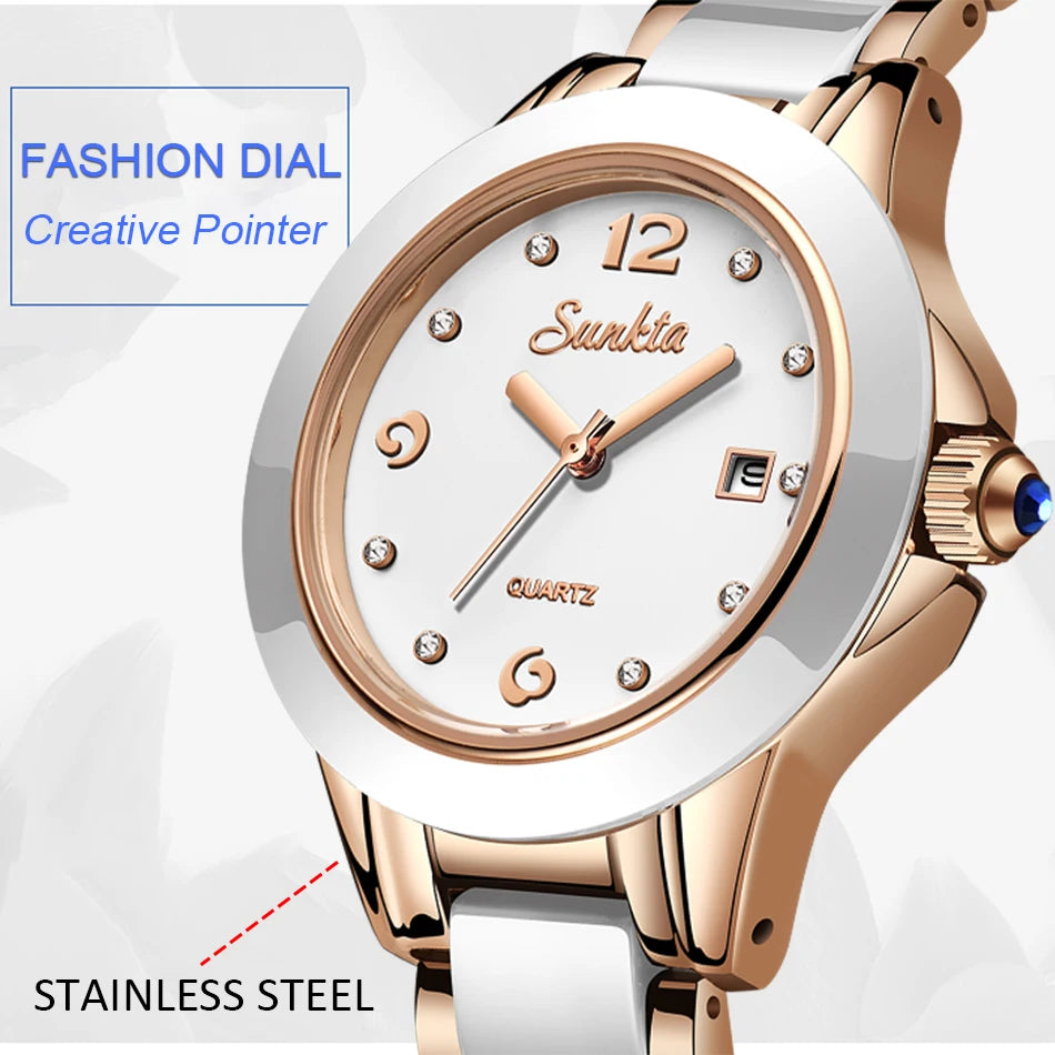 Lige Rose Gold Bracelet Watches