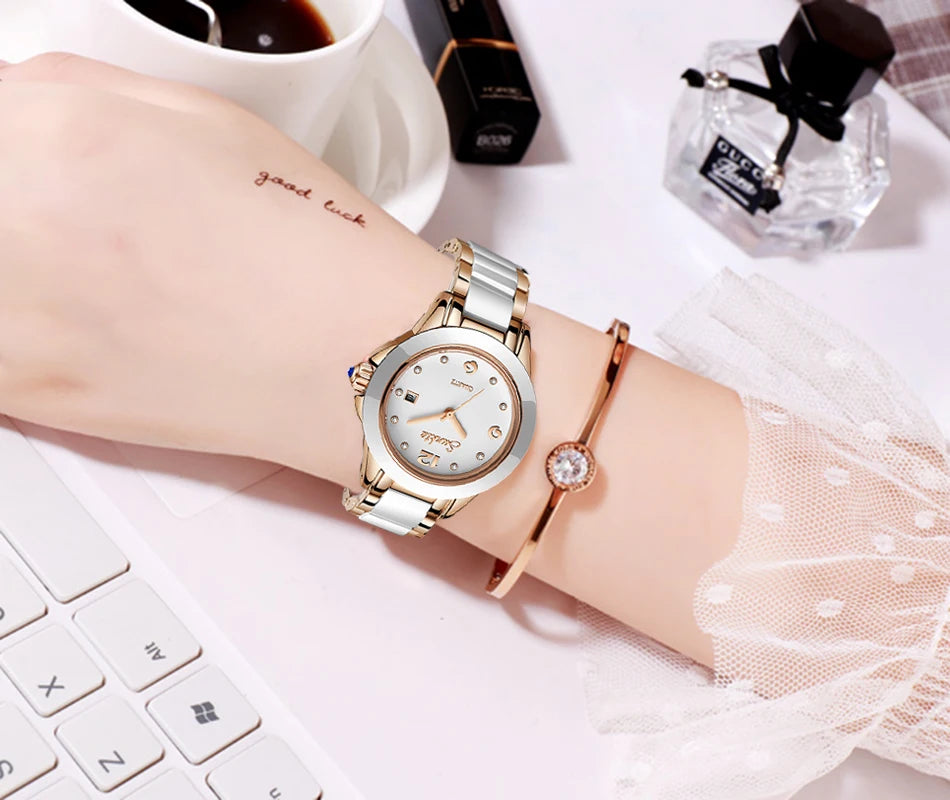 Lige Rose Gold Bracelet Watches