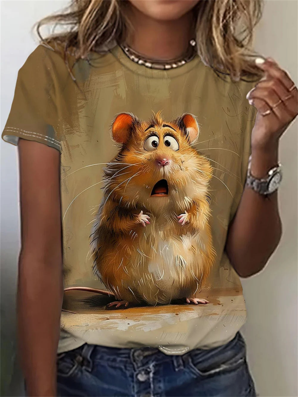 Cute Cat Dog Women's T-Shirts