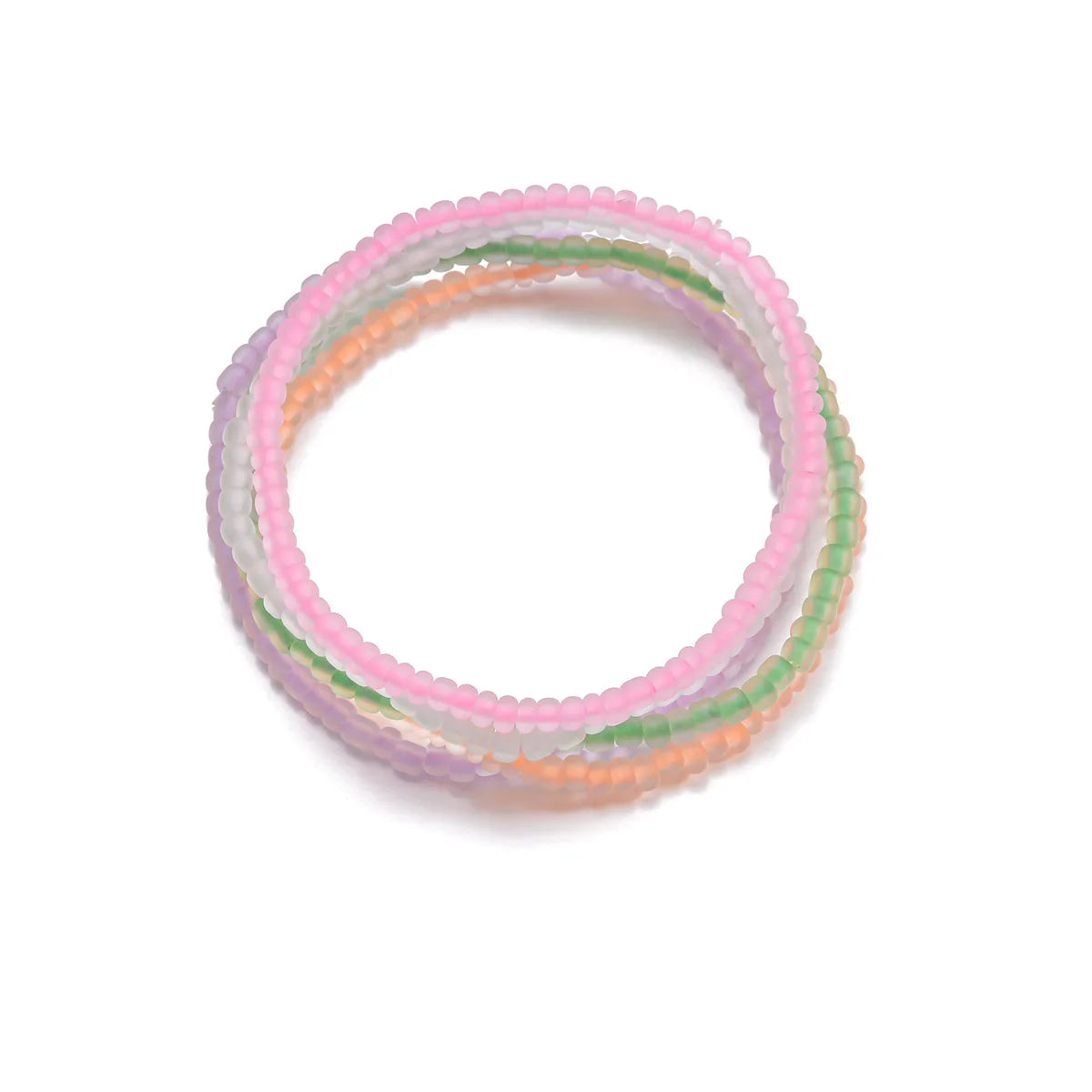 5pcs Luminous Rainbow Acrylic Anklet Sets