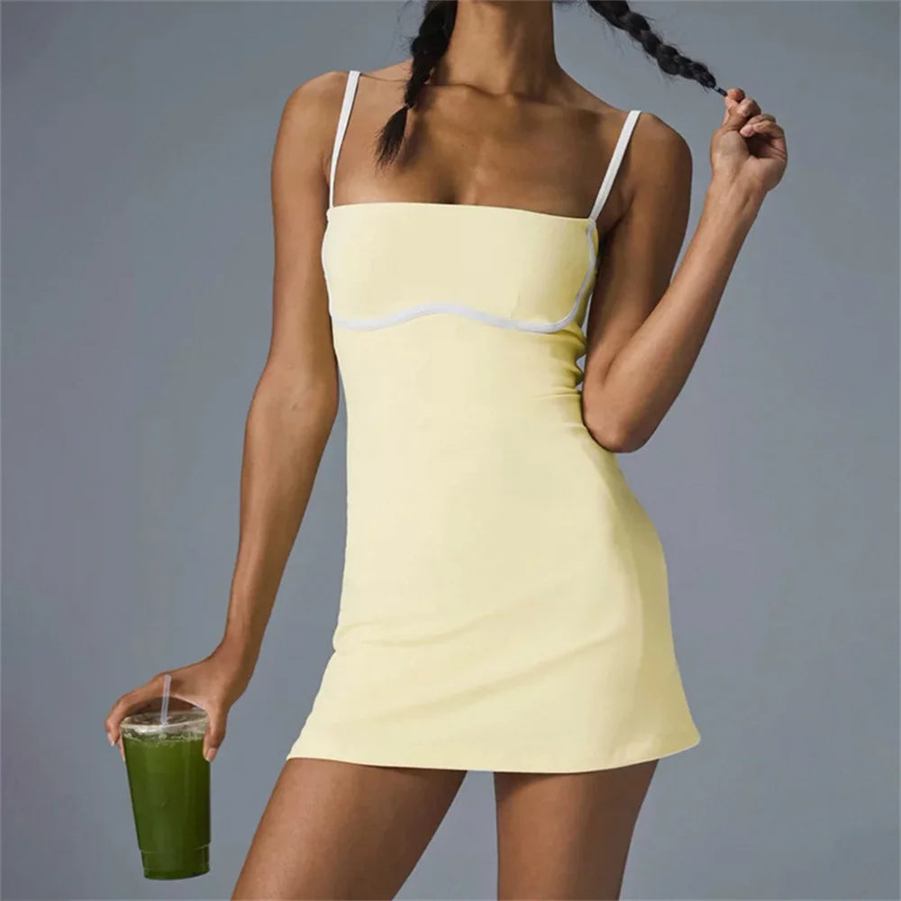 Anjelica 2025 Pad Pockets Tennis Yoga Set Dress