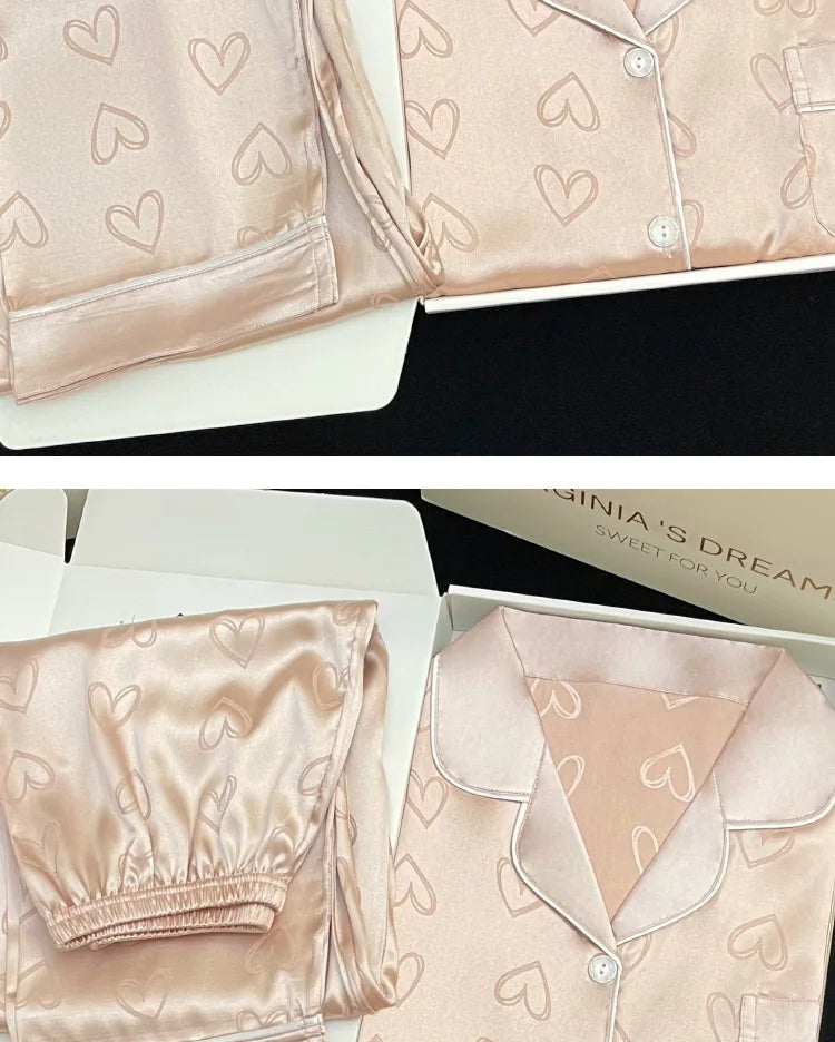 Queen Satin Silk Pajamas