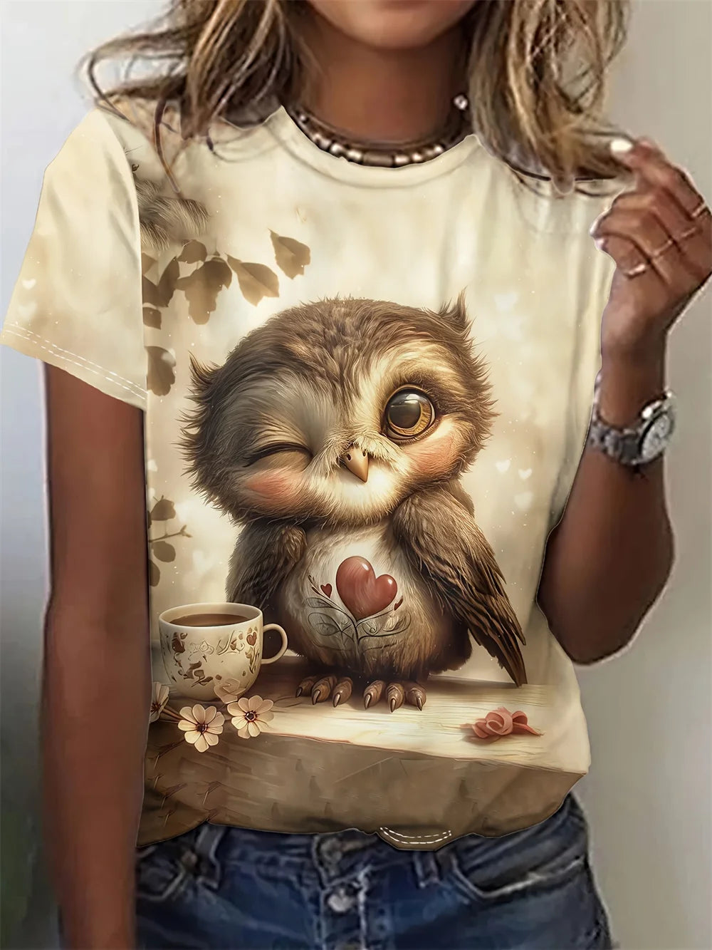 Cute Cat Dog Women's T-Shirts