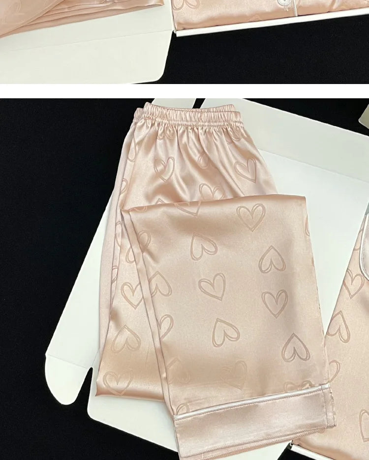 Queen Satin Silk Pajamas