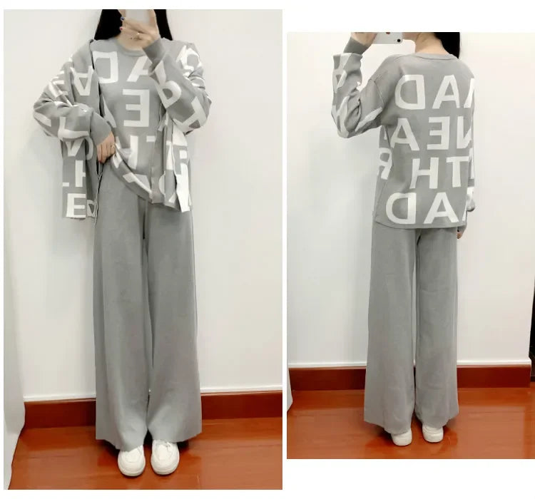 Seham Knitting 3Piece Set