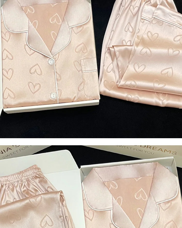 Queen Satin Silk Pajamas