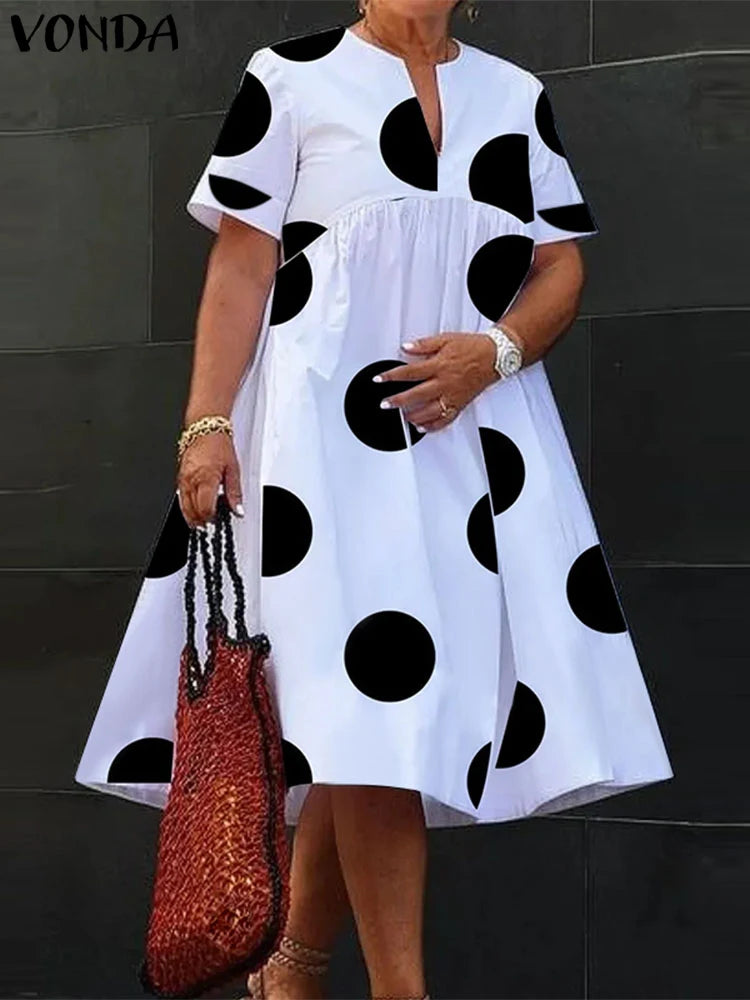 VONDA Polka Dot Dress