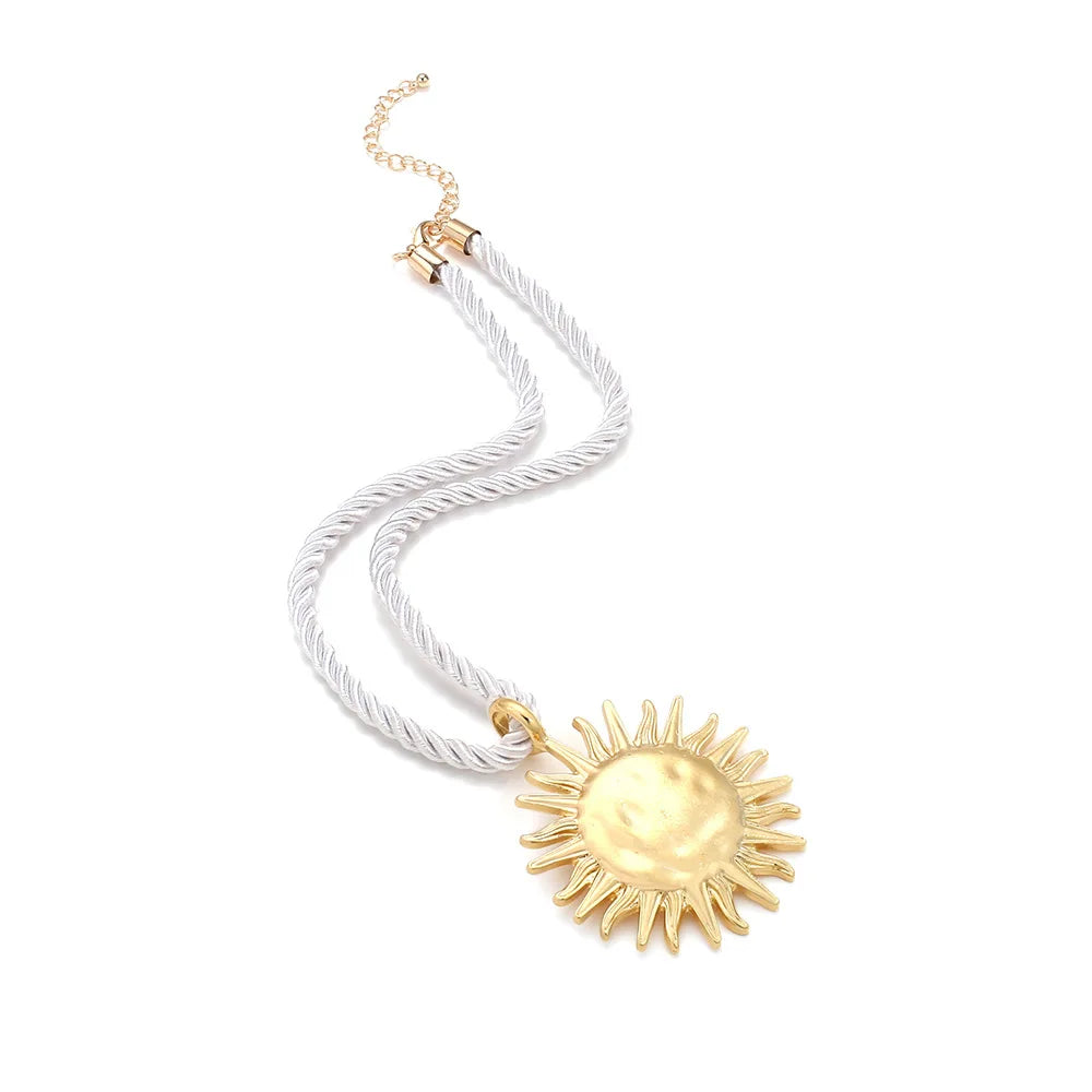 Sun Flower Pendant Necklace