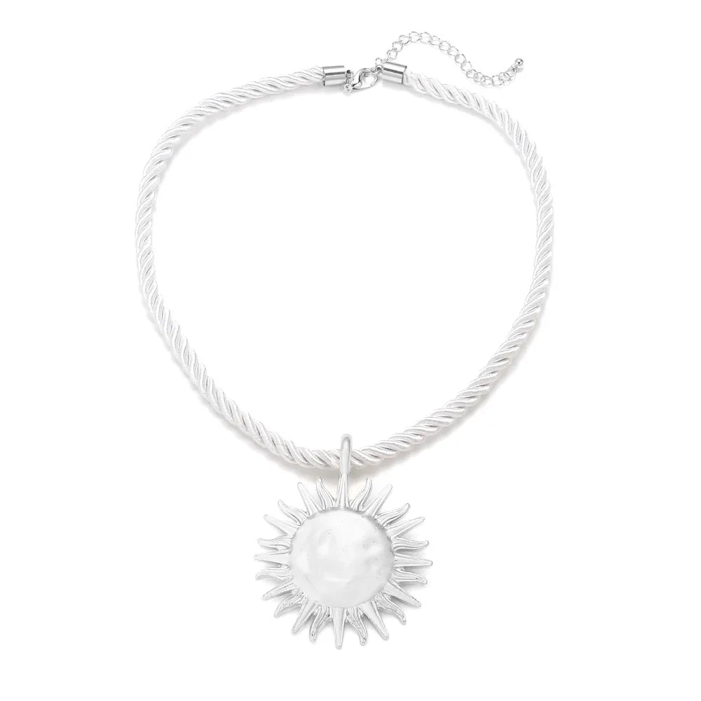 Sun Flower Pendant Necklace