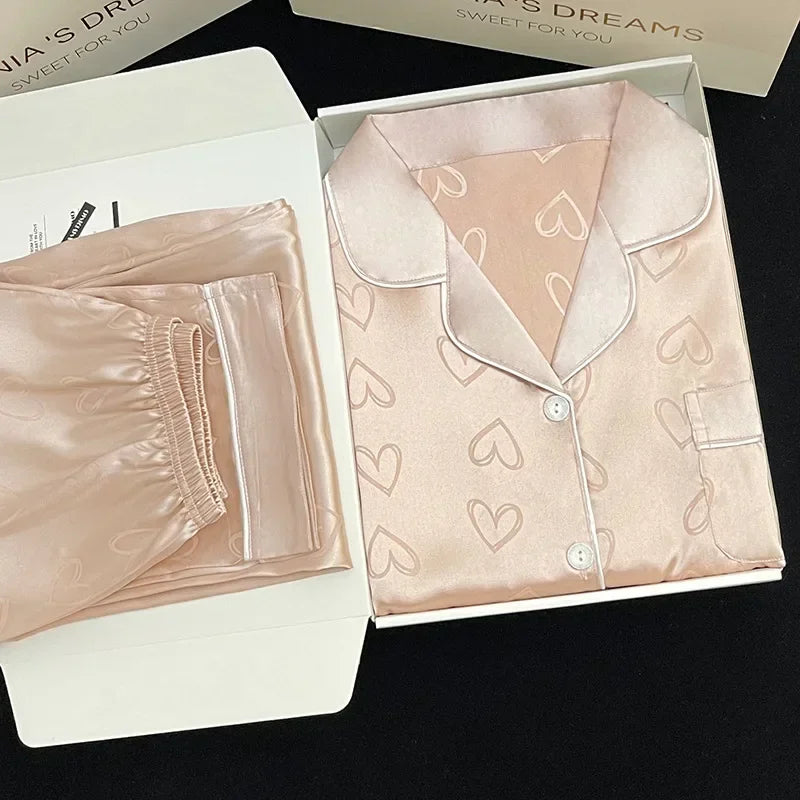 Queen Satin Silk Pajamas