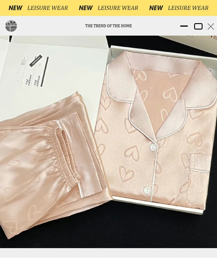 Queen Satin Silk Pajamas