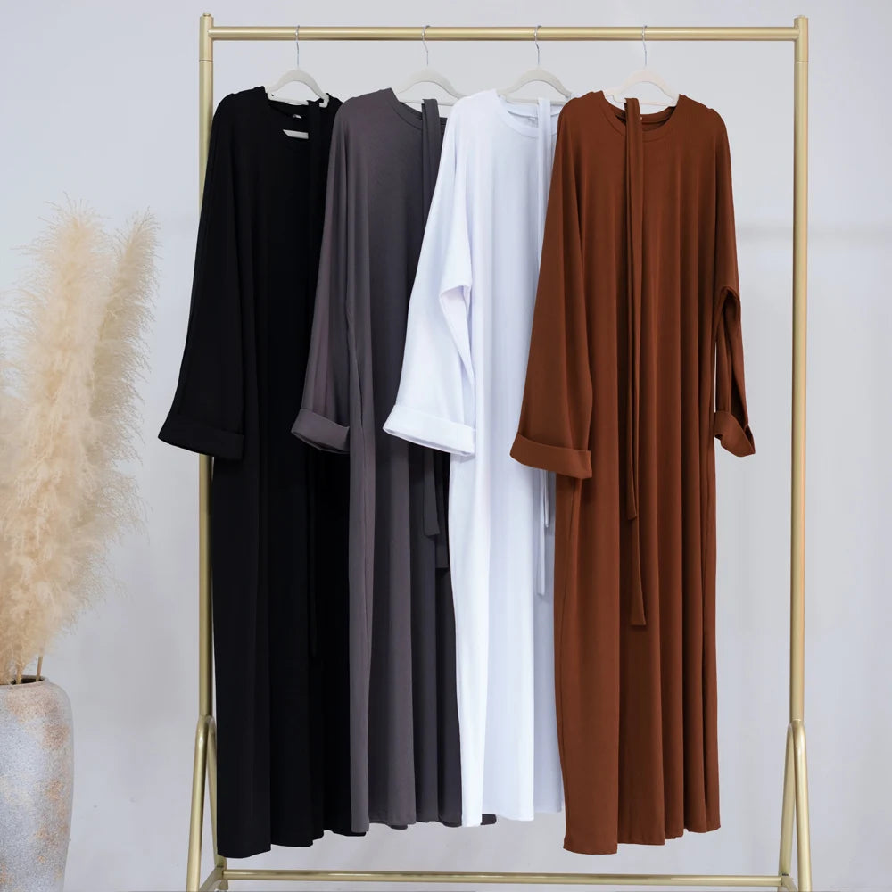 Nouf Rib Knit Abaya