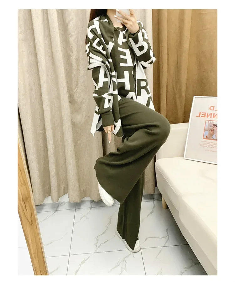 Seham Knitting 3Piece Set