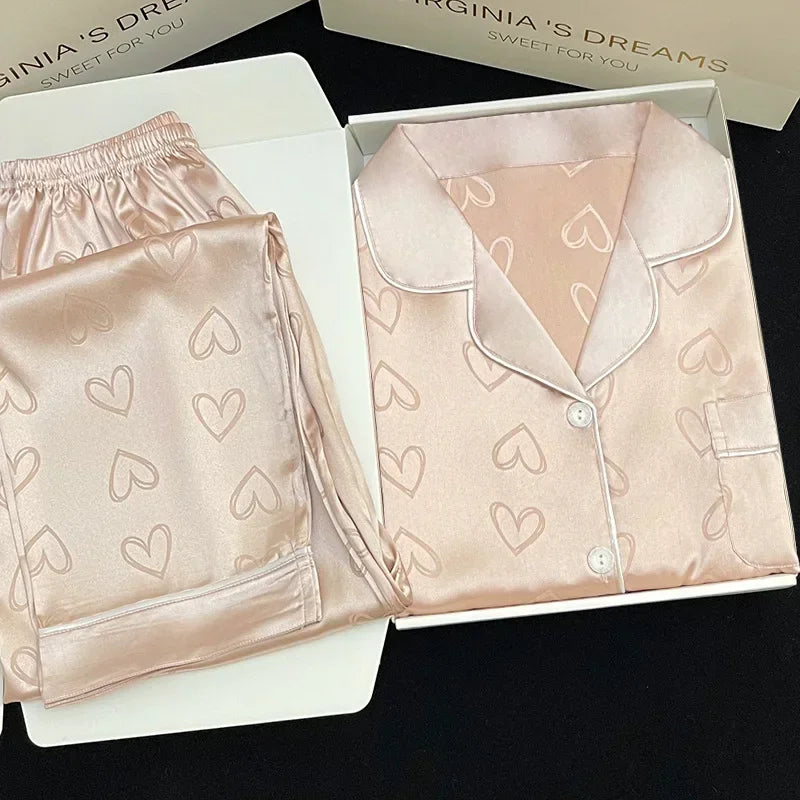Queen Satin Silk Pajamas
