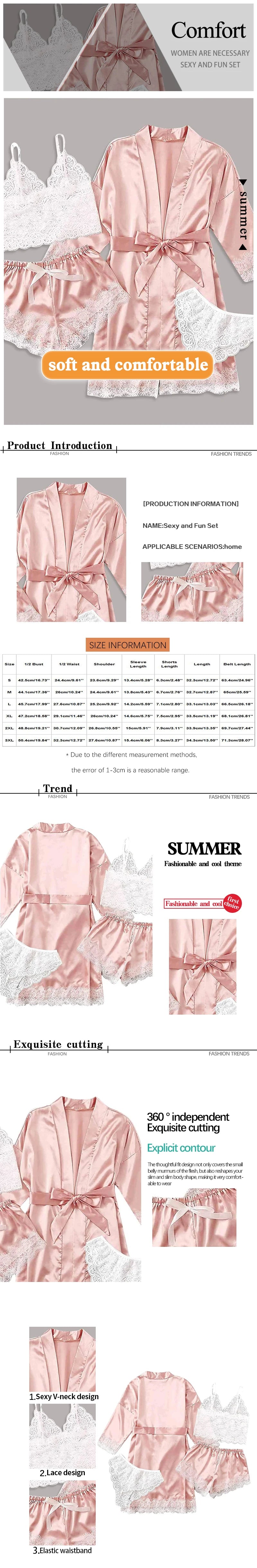 Hanan Four Piece Sleepwear Set