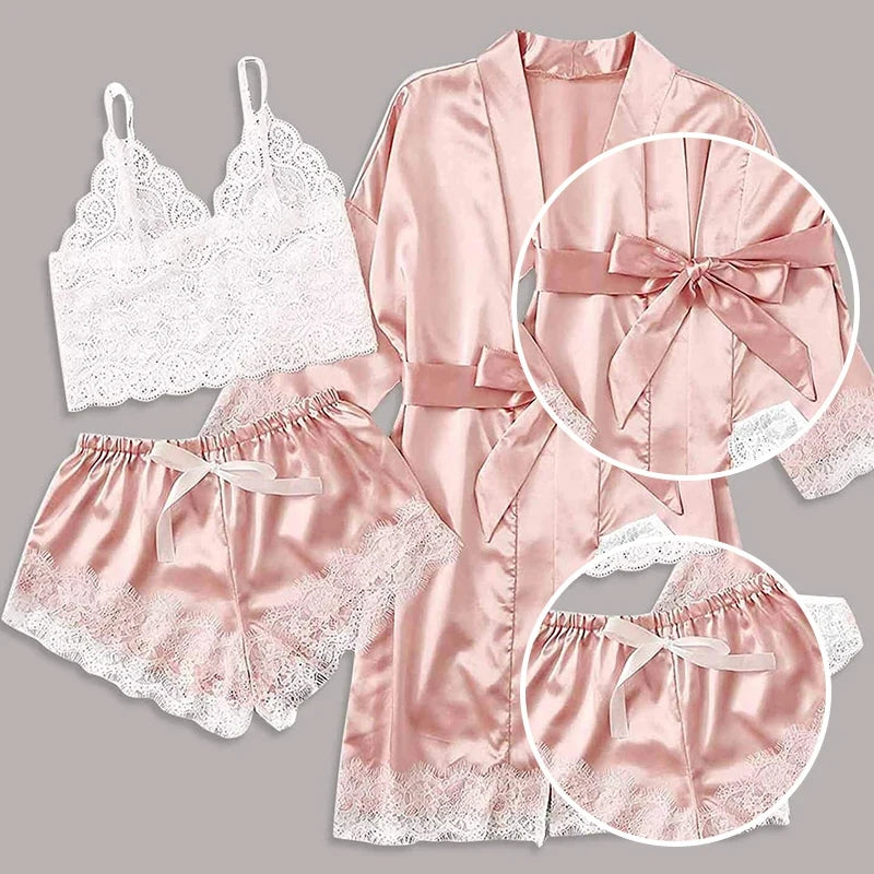 Hanan Four Piece Sleepwear Set