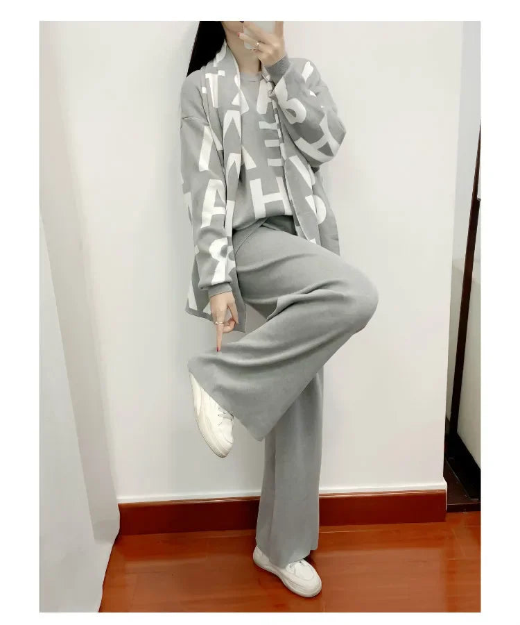 Seham Knitting 3Piece Set