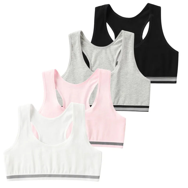 4 Pcs/Lot Teen Girl Sports Bra