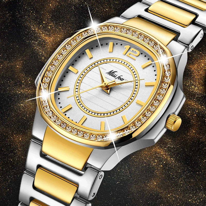 Jehan2 Diamond Quartz Gold Wrist Watch