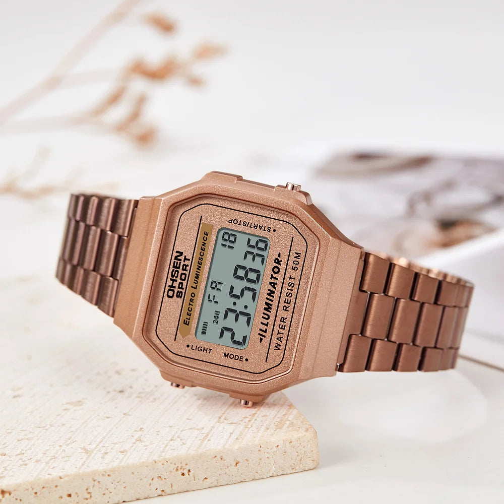 Luxury Gold Ladies Sport Watch