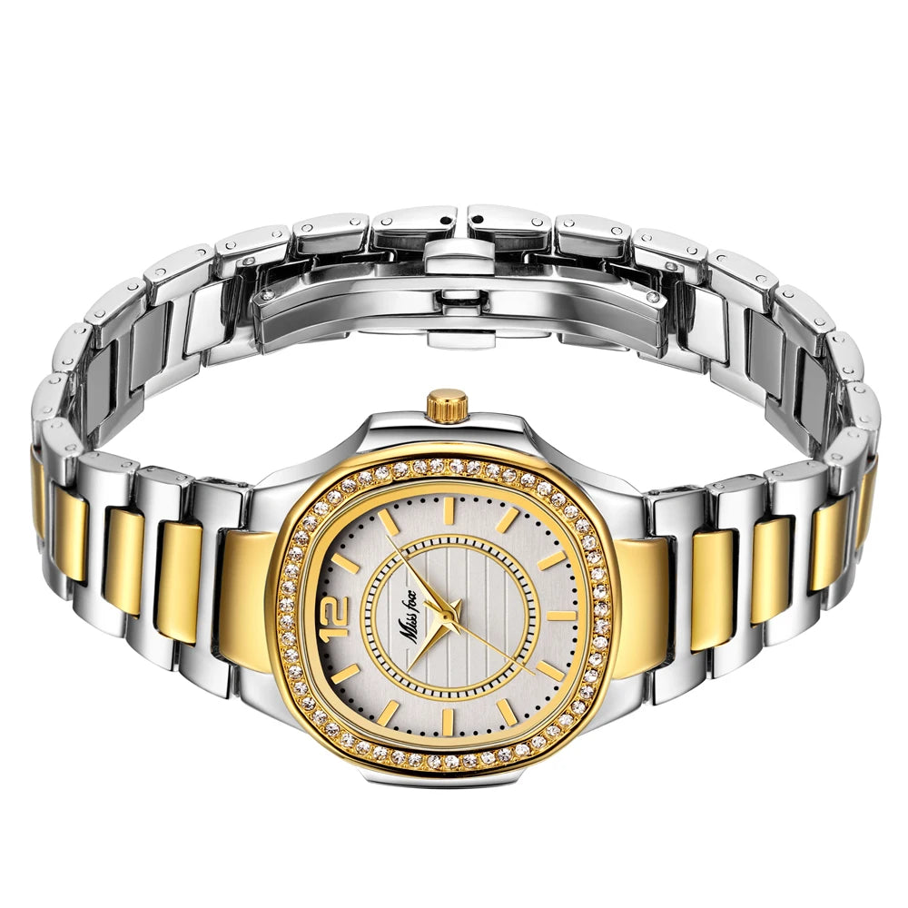 Jehan2 Diamond Quartz Gold Wrist Watch