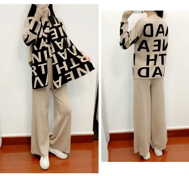Seham Knitting 3Piece Set