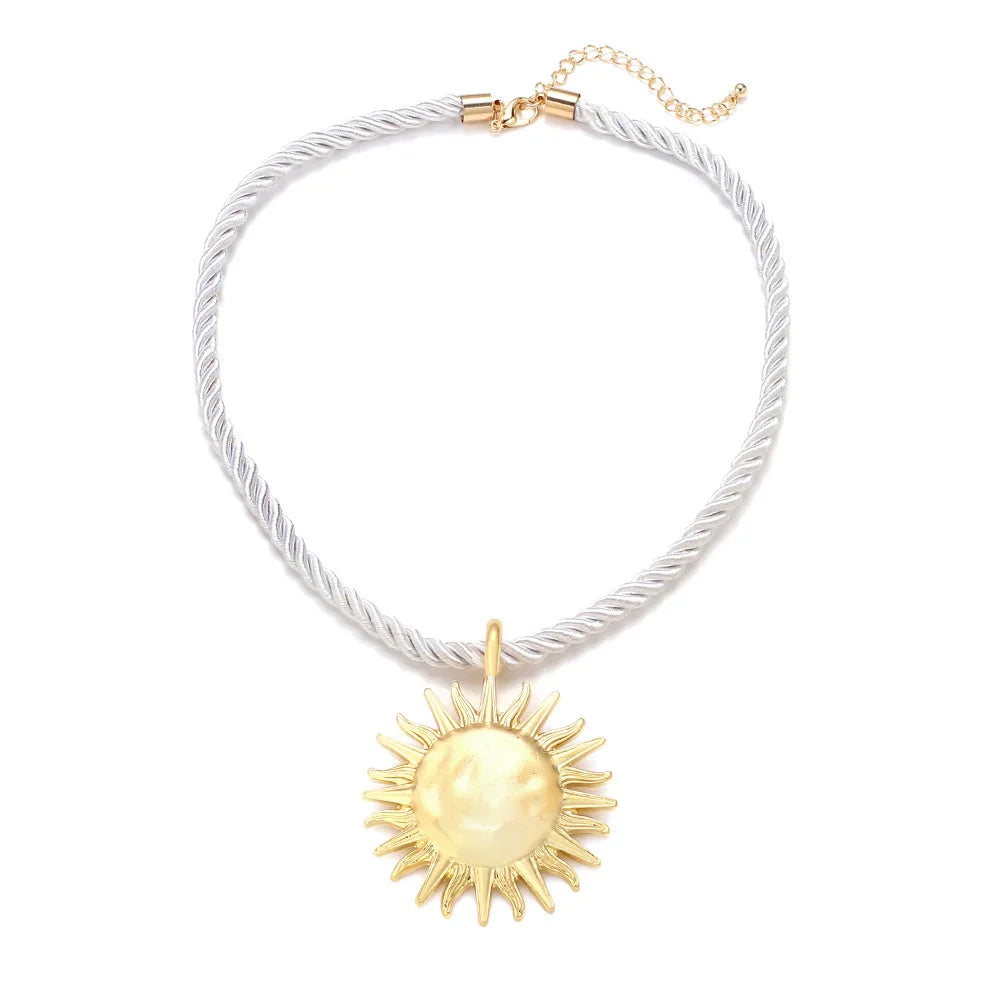 Sun Flower Pendant Necklace