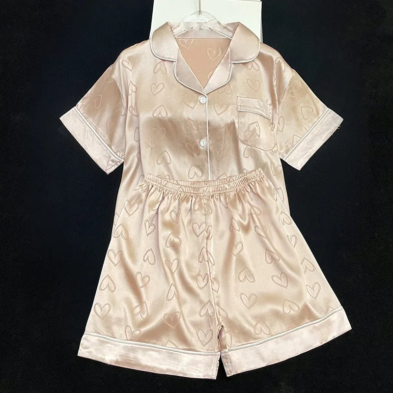 Queen Satin Silk Pajamas